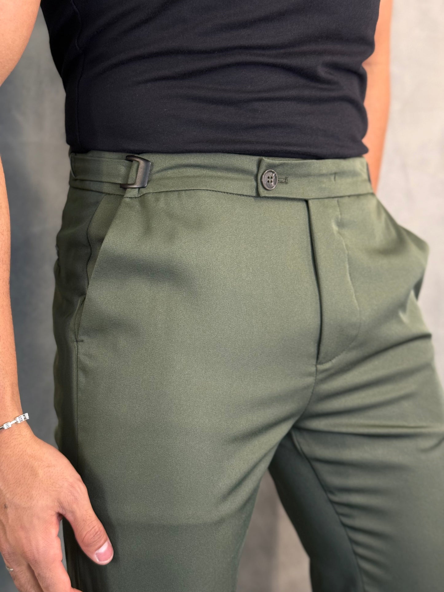 CALÇA ALFAIATARIA VIENA VERDE MILITAR