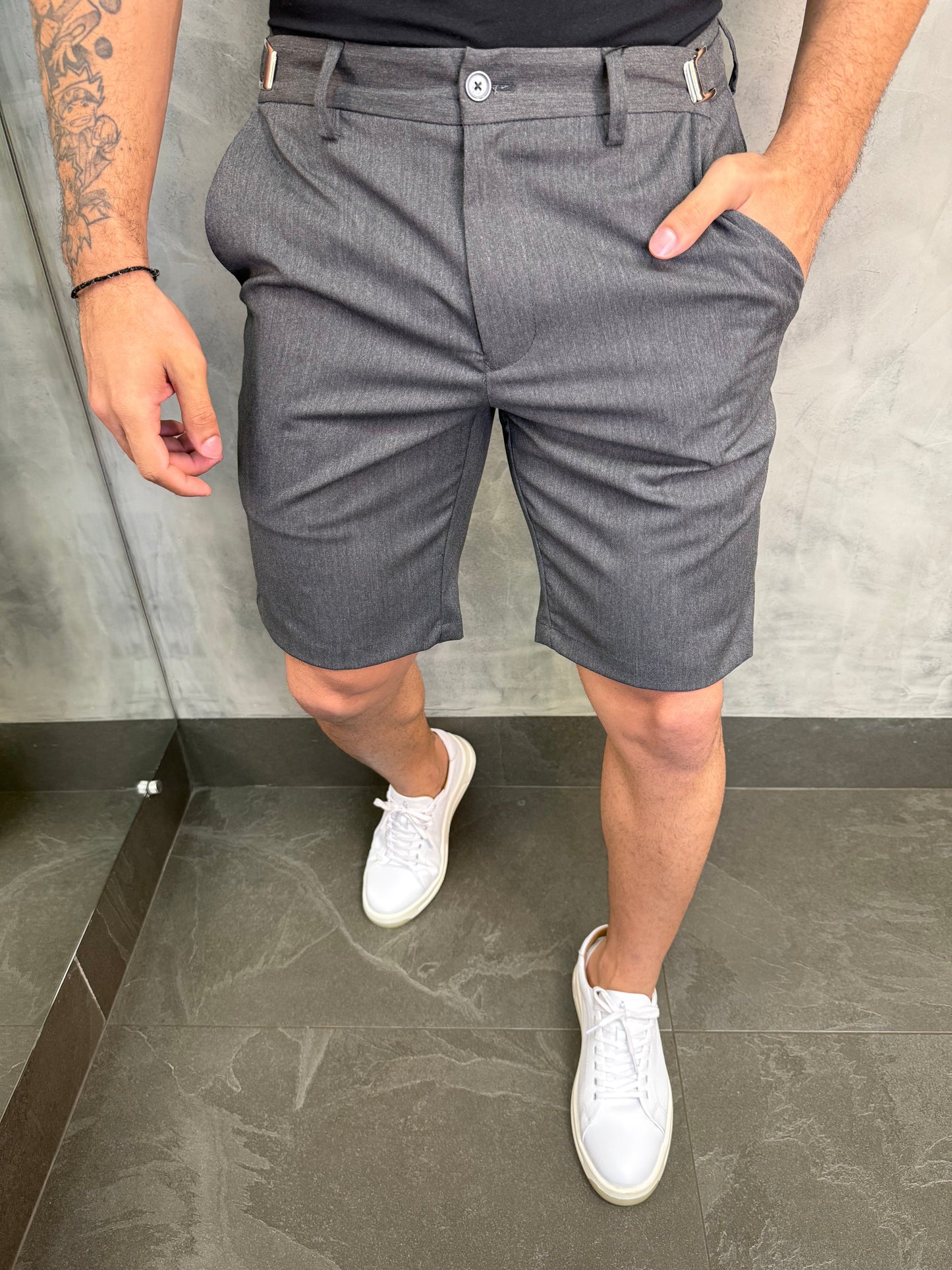 BERMUDA ALF. CASUAL-DAY C/ AJUSTE CINTURA PONTO H CHUMBO