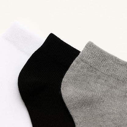 Kit 3 Pares Meia Soquete Cano Curto - Preta, Cinza, Branca
