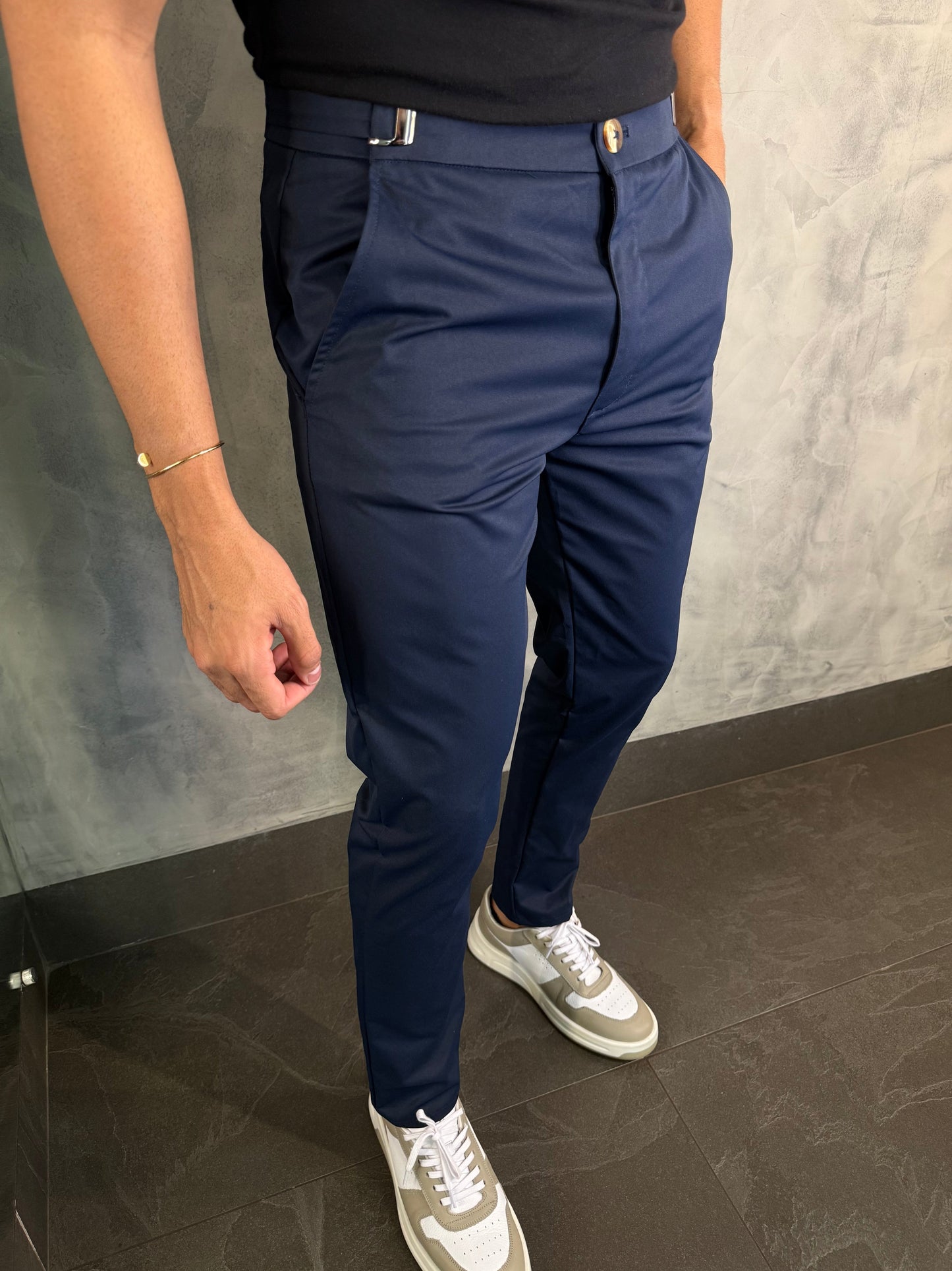 CALÇA ALFAIATARIA MÔNACO MARINHO