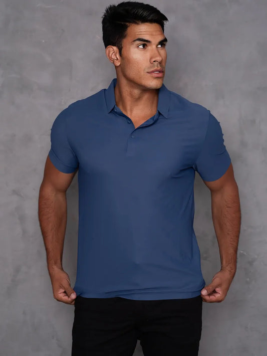 Camiseta Masculina Polo Poliamida - Tecnológica Premium Corte a Laser + Relógio Vintage Grátis